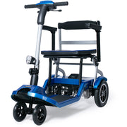 Ultra-Lightweight Folding Electric Mobility Scooter, 19kg with Battery Removed, 120kg Capacity, Long Range, Brushless Motor, Portable, Blue