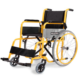 Kids Paediatric Wheelchair, 100kg Rated, 110-140cm Rider Height, Quick Folding, Adjustable Footrests, 22