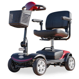 FreeRoam Mid-Sized Foldable Electric Motorised Mobility Scooter - Red