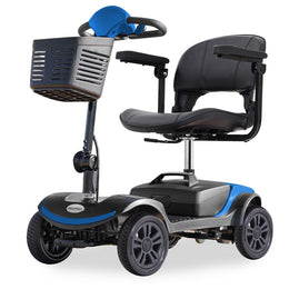 SmartRider Mid-Sized Compact Electric Mobility Scooter - Black & Blue