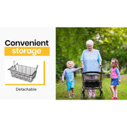 Foldable Rollator Walking Frame Outdoor Indoor Mobility Walker Aids