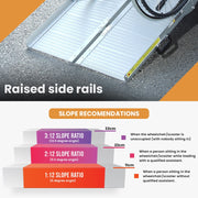 182cm Portable Folding Aluminium Access Ramp, 272kg Rated, for Wheelchair, Mobility Scooter, Rollator