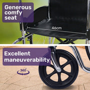 Folding Manual Wheelchair Self Propelled, 24
