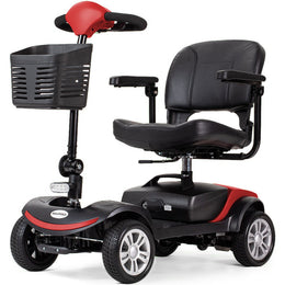 FreeRoam+ Mid-Sized Lithium Fast Easy Charge Mobility Scooter, Red