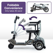 Ultra-Lightweight Folding Electric Mobility Scooter, 19kg with Battery Removed, 120kg Capacity, Long Range, Brushless Motor, Portable