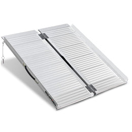 91cm Portable Folding Aluminium Access Ramp, 272kg Rated, for Wheelchair, Mobility Scooter, Rollator