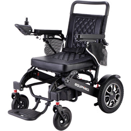 Electric Folding Wheelchair, Folding, Long Range, Aluminium Frame, Lithium Battery, Black