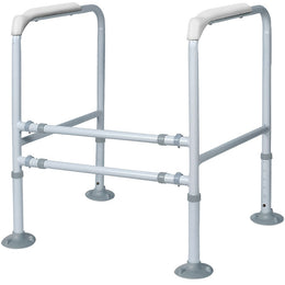 Over Toilet Support Frame Safety Grab Aid Rail, 125kg Capacity, Adjustable Height and Width