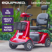 LeisureCruise Extra Large-Sized, High Power, 182kg Capacity Mobility Scooter  - Red
