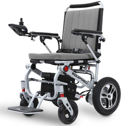 Ultra-Light Power Wheelchair, Tight Turning Electric Motorised Wheel Chair, Folding, ARTG Certified, Aluminium Frame, Lithium Battery, Grey
