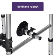 Over Toilet Support Frame Safety Grab Rail Aid, 136kg Capacity, Adjustable Height, Non-Slip Feet and Clamps