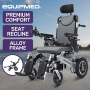Power Electric Wheelchair, Folding, ARTG Certified, Recline Adjustment, Headrest, Aluminium Frame, Lithium Battery, Folding
