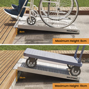 91cm Portable Folding Aluminium Access Ramp, 272kg Rated, for Wheelchair, Mobility Scooter, Rollator