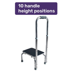 Bath and Shower Assistance Step Mobility Aid, 150kg Max Capacity, with Handle Height Adjustment