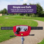 Ultra-Lightweight Folding Electric Mobility Scooter, 19kg with Battery Removed, 120kg Capacity, Long Range, Brushless Motor, Portable, Red