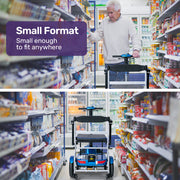 Ultra-Lightweight Folding Electric Mobility Scooter, 19kg with Battery Removed, 120kg Capacity, Long Range, Brushless Motor, Portable, Blue