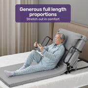 Electric Adjustable Bed Backrest, German-Engineered Power Lifting Back Support with Remote Control, Full Length, Grey