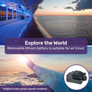 Ultra-Lightweight Folding Electric Mobility Scooter, 19kg with Battery Removed, 120kg Capacity, Long Range, Brushless Motor, Portable, Blue