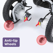 Ultra-Light Power Wheelchair, Tight Turning Electric Motorised Wheel Chair, Folding, ARTG Certified, Aluminium Frame, Lithium Battery, Grey