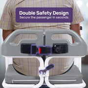 4in1 Patient Lift Transfer Chair, Easy Hydraulic Height Adjustment, Shower Compatible, Over Toilet, Removable Commode, for Seniors Elderly Disabled