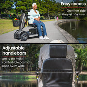 VentureCruise Extra Large-Sized Electric Mobility Scooter For Elderly - Grey