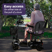 FreeLite+ Mid-Sized Foldable Electric Mobility Scooter, Lithium Battery, Long Range and Easy Charging, Grey