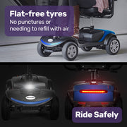 FreeRoam+ Mid-Sized Lithium Fast Easy Charge Mobility Scooter, Blue