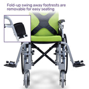 Kids Premium Paediatric Wheelchair, Lightweight Aluminium, 22