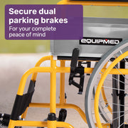 Kids Paediatric Wheelchair, 100kg Rated, 110-140cm Rider Height, Quick Folding, Adjustable Footrests, 22