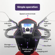 ProRider Ultra Large-sized, High Power, Strong Climber, Varied Terrain, 200kg Capacity Mobility Scooter - Red