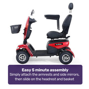ProRider Ultra Large-sized, High Power, Strong Climber, Varied Terrain, 200kg Capacity Mobility Scooter - Red