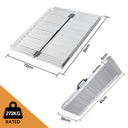 91cm Portable Folding Aluminium Access Ramp, 272kg Rated, for Wheelchair, Mobility Scooter, Rollator