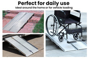 122cm Portable Folding Aluminium Access Ramp, for Wheelchair, Mobility Scooter, Rollator