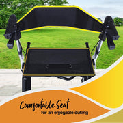 Rollator Walking Frame Walker Foldable Seat Mobility Aid Aluminium