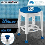 Adjustable Bath Shower Seat Chair Stool Swivel Rotating Bath Aid
