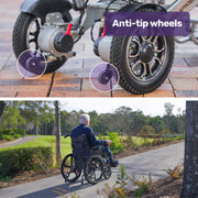 Electric Wheelchair Folding, Folding, Long Range, Lithium Battery, 24