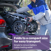 Power Electric Wheelchair, Long Range, Alloy, Remote Control, Lithium Battery, Black/Silver