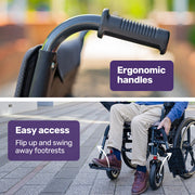 Electric Wheelchair Folding, Folding, Long Range, Lithium Battery, 24