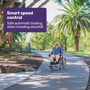 Electric Wheelchair Folding, Long Range, Folding, Lithium Battery, 24