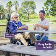 Electric Folding Wheelchair Power, Long Range, Folding, Aluminium Frame, Lithium Battery, Blue