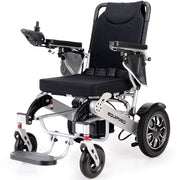 Power Electric Wheelchair, Airline Approved Wheel Chair, Lightweight, Long Range, Lithium Batteries, Black & Silver
