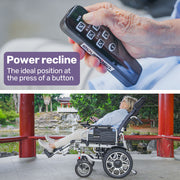 Power Electric Wheelchair, Long Range, Auto Recline, Lithium Battery, 16
