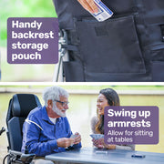 Power Electric Wheelchair, Long Range, Auto Recline, Lithium Battery, 16