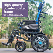 Power Electric Wheelchair, Wide Bariatric Chair, Comfortable for S-XL, Long Range, Recline Adjustment, Lithium Battery, 16