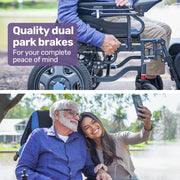 Power Electric Wheelchair, Wide Bariatric Chair, Comfortable for S-XL, Long Range, Recline Adjustment, Lithium Battery, 16