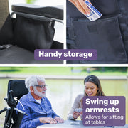 Power Electric Wheelchair, XL Wide Bariatric Chair Seat, Long Range, Recline Adjustment, Lithium Battery, 22