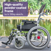 Power Electric Wheelchair, XL Wide Bariatric Chair Seat, Long Range, Recline Adjustment, Lithium Battery, 22