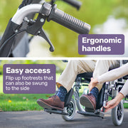 Power Electric Wheelchair, XL Wide Bariatric Chair Seat, Long Range, Recline Adjustment, Lithium Battery, 22