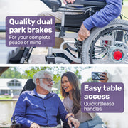 Power Electric Wheelchair, XL Wide Bariatric Chair Seat, Long Range, Recline Adjustment, Lithium Battery, 22