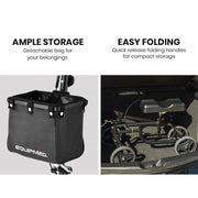 Knee Walker Scooter, Dual Brakes, Alternative to Crutches, Black